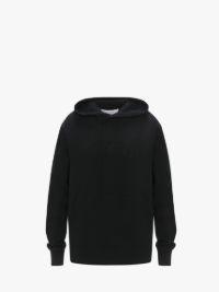 HOODIE WITH LOGO EMBROIDERY in black | JW Anderson US  Product Image