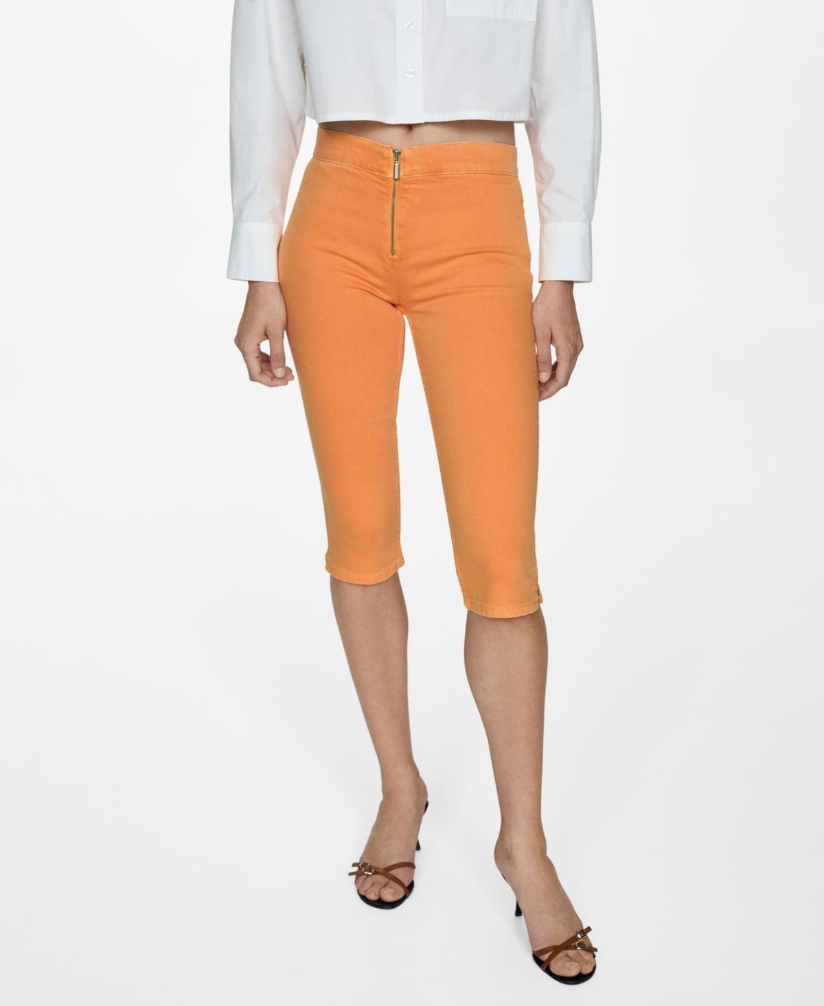 Mango Womens Capri Slim-Fit Jeans product image