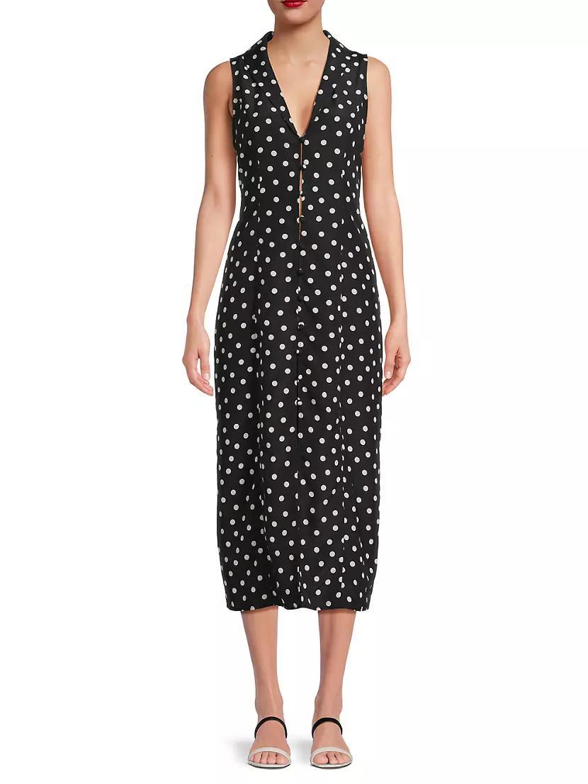 Ikal Polka Dot Midi-Dress Product Image