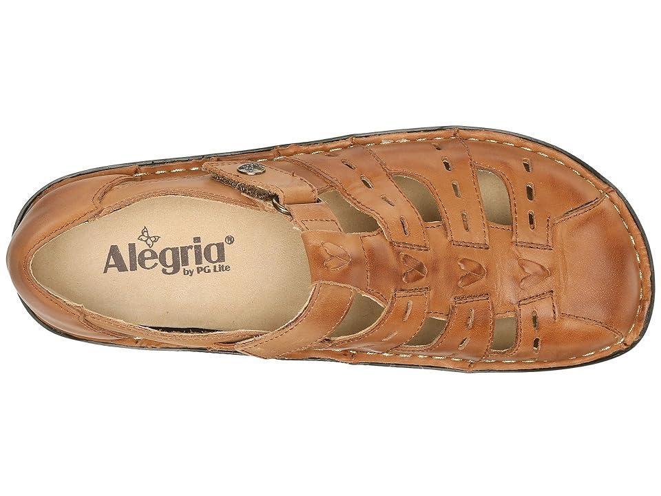 Alegria Pesca (Cognac Leather) Women's Hook and Loop Shoes Product Image