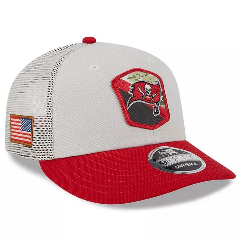 Mens New Era Stone/Scarlet Tampa Bay Buccaneers 2023 Salute To Service Low Profile 9FIFTY Snapback Hat Product Image