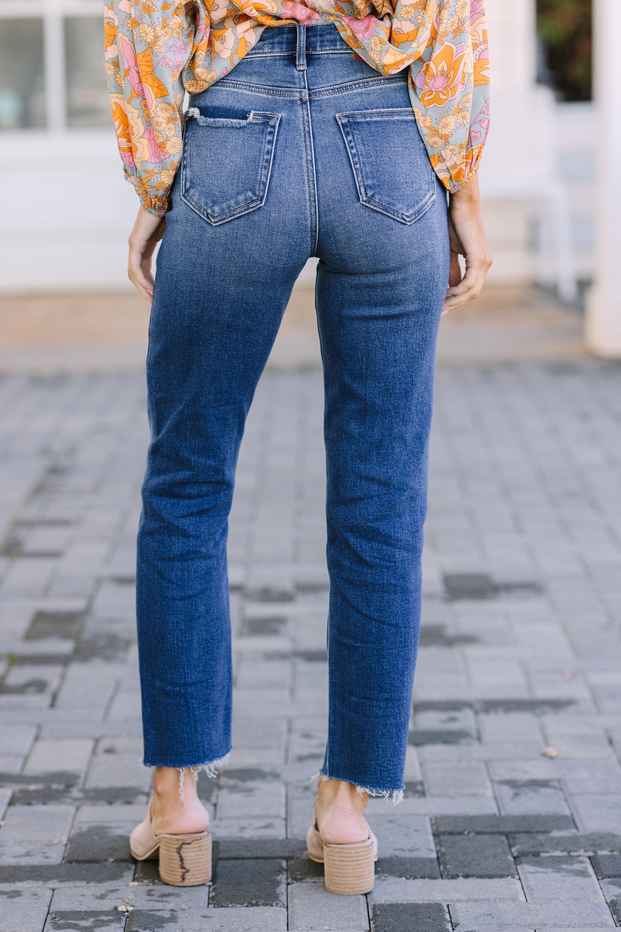 Hidden Jeans: Take A Stand Dark Wash Straight Leg Jeans Female Product Image