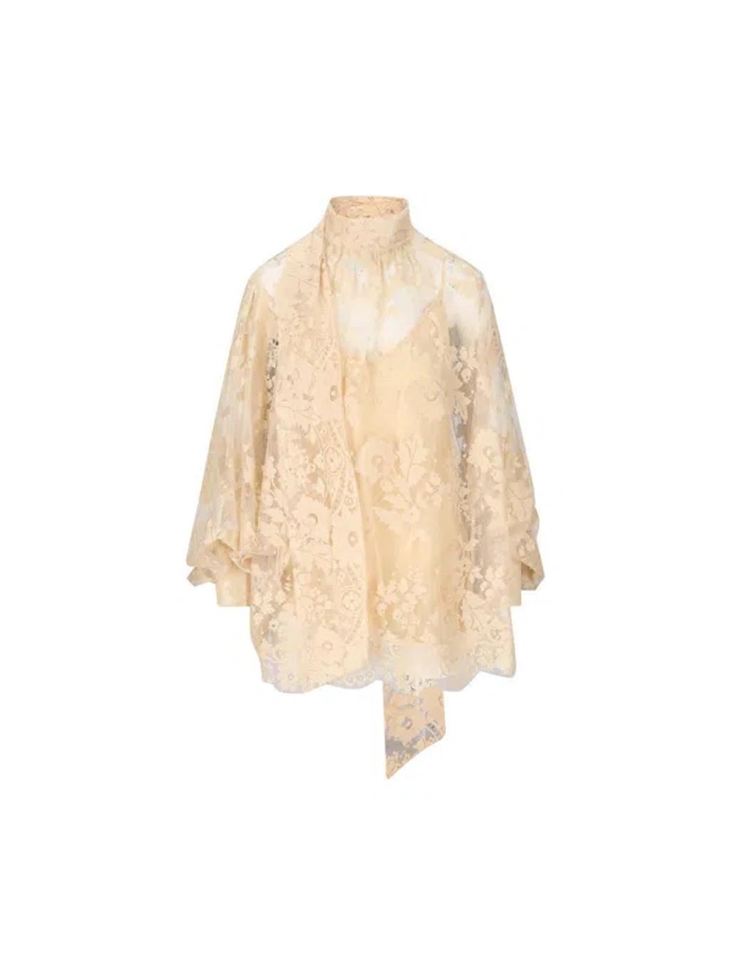 ZIMMERMANN Illustration Laced Blouse In Cream product image