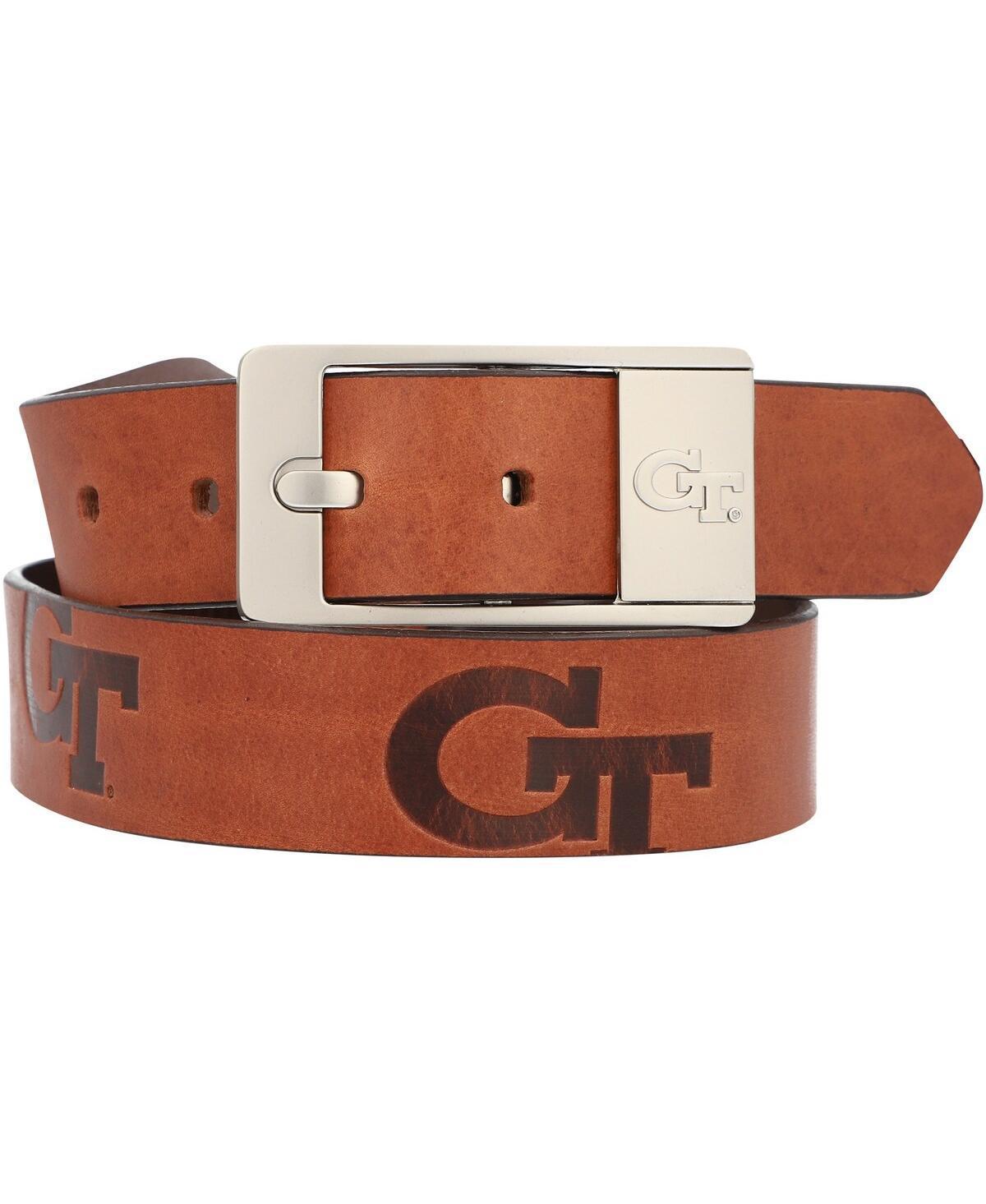 Mens Georgia Tech Yellow Jackets Brandish Leather Belt Product Image