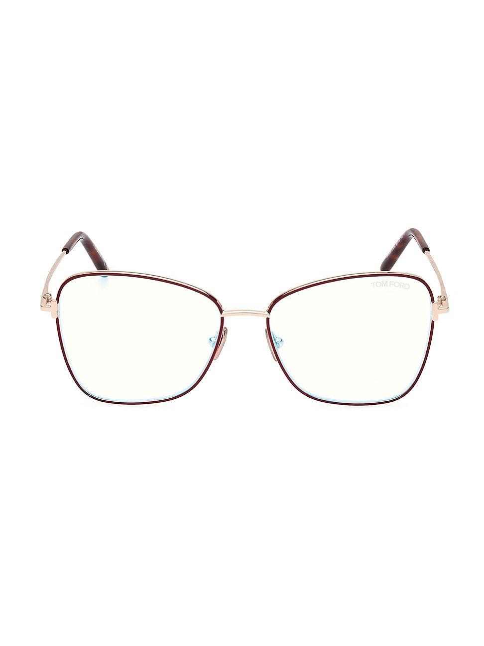 Womens 55MM Rectangular Eyeglasses Product Image