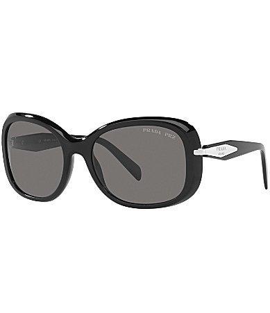 Prada 57mm Oversize Polarized Round Sunglasses Product Image