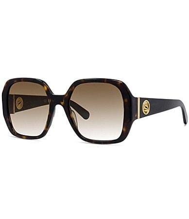 Stella McCartney Womens S-Wave 59mm Havana Rectangle Sunglasses Product Image