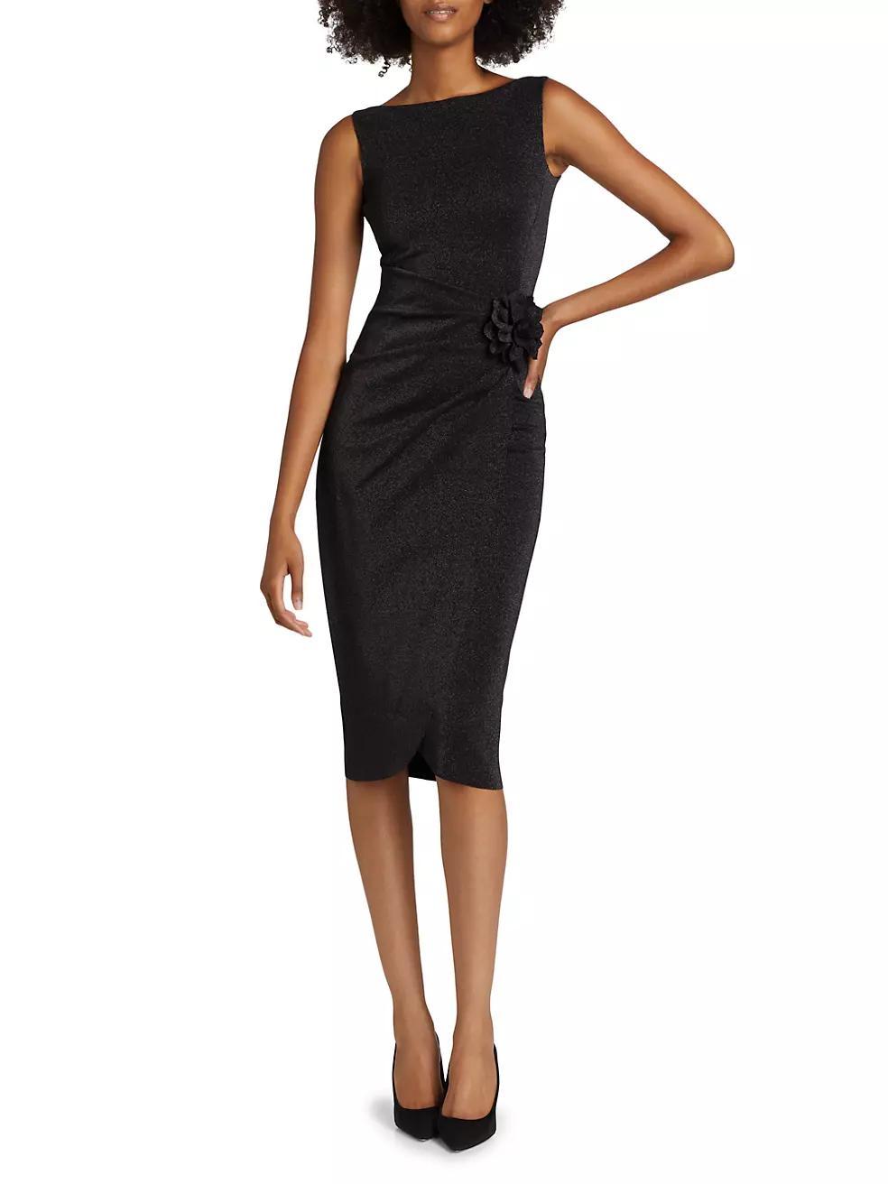 Glenaly Metallic Jersey Midi-Dress Product Image