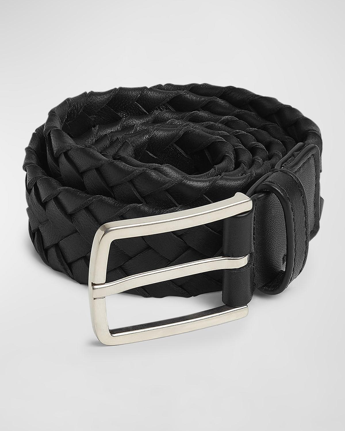 Mens Intreccio-Buckle Napa Leather Belt Product Image