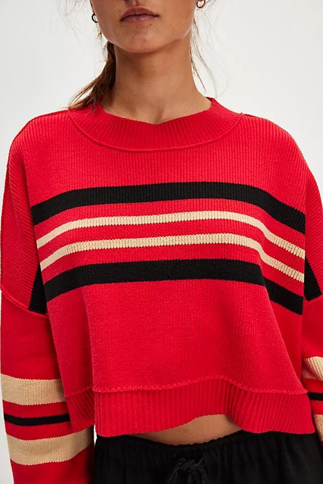 Easy Street Stripe Crop Pullover Product Image