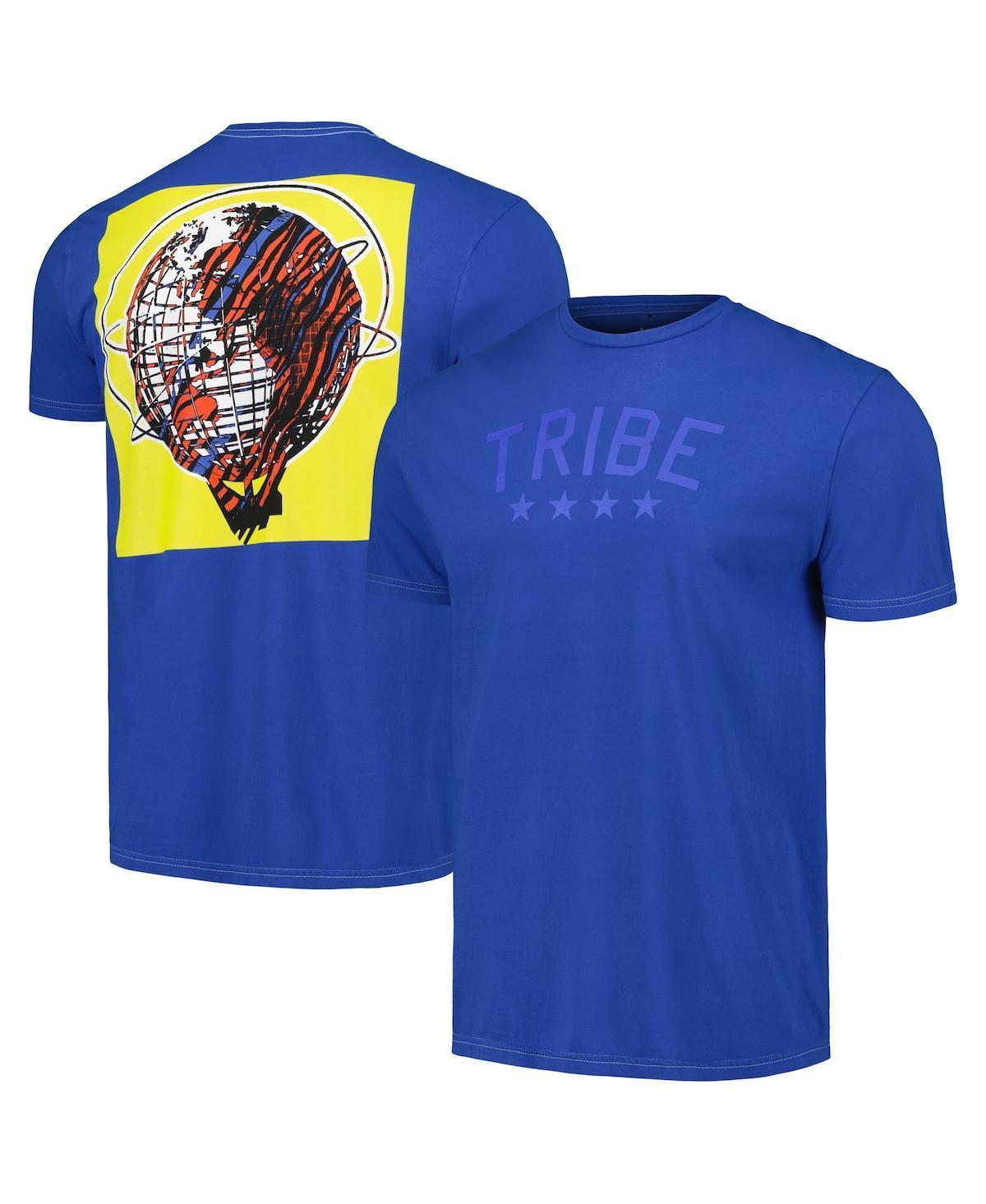 Mens Blue Distressed A Tribe Called Quest Washed Graphic T-shirt Product Image