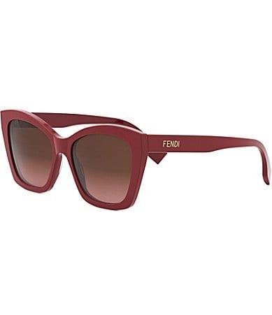 FENDI Womens Lettering 55mm Butterfly Sunglasses Product Image