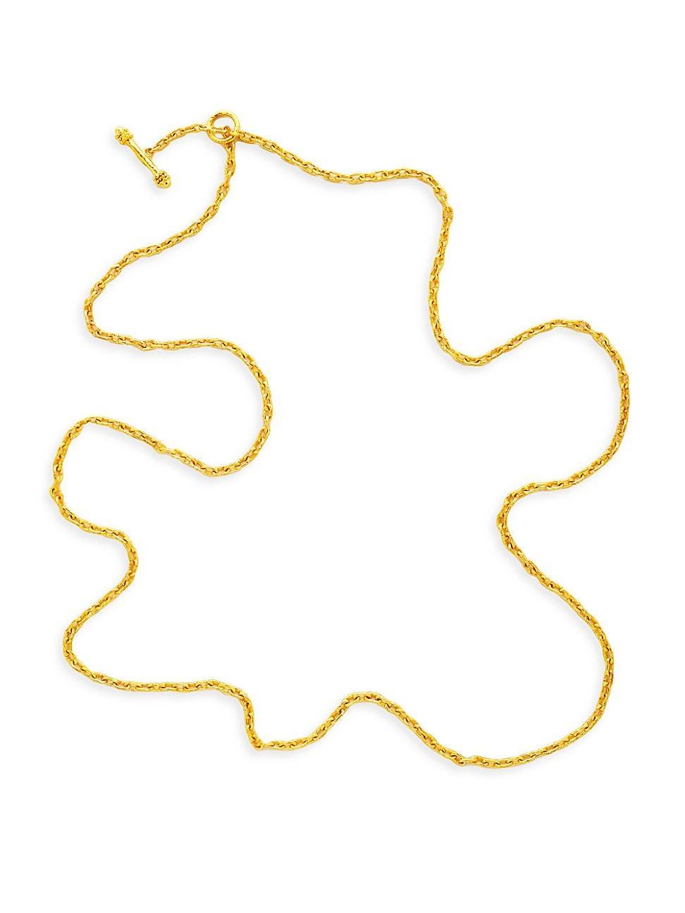 Womens 19K Yellow Gold Handmade Chain Necklace/35 Product Image