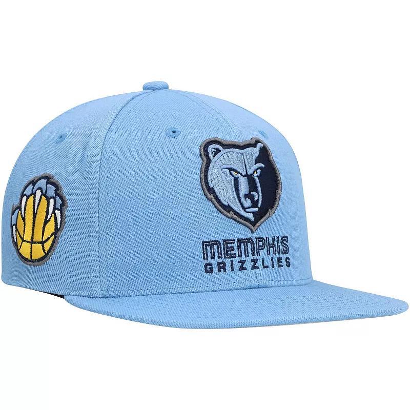 Mens Mitchell & Ness Light Blue Memphis Grizzlies Side Core 2.0 Snapback Hat Product Image