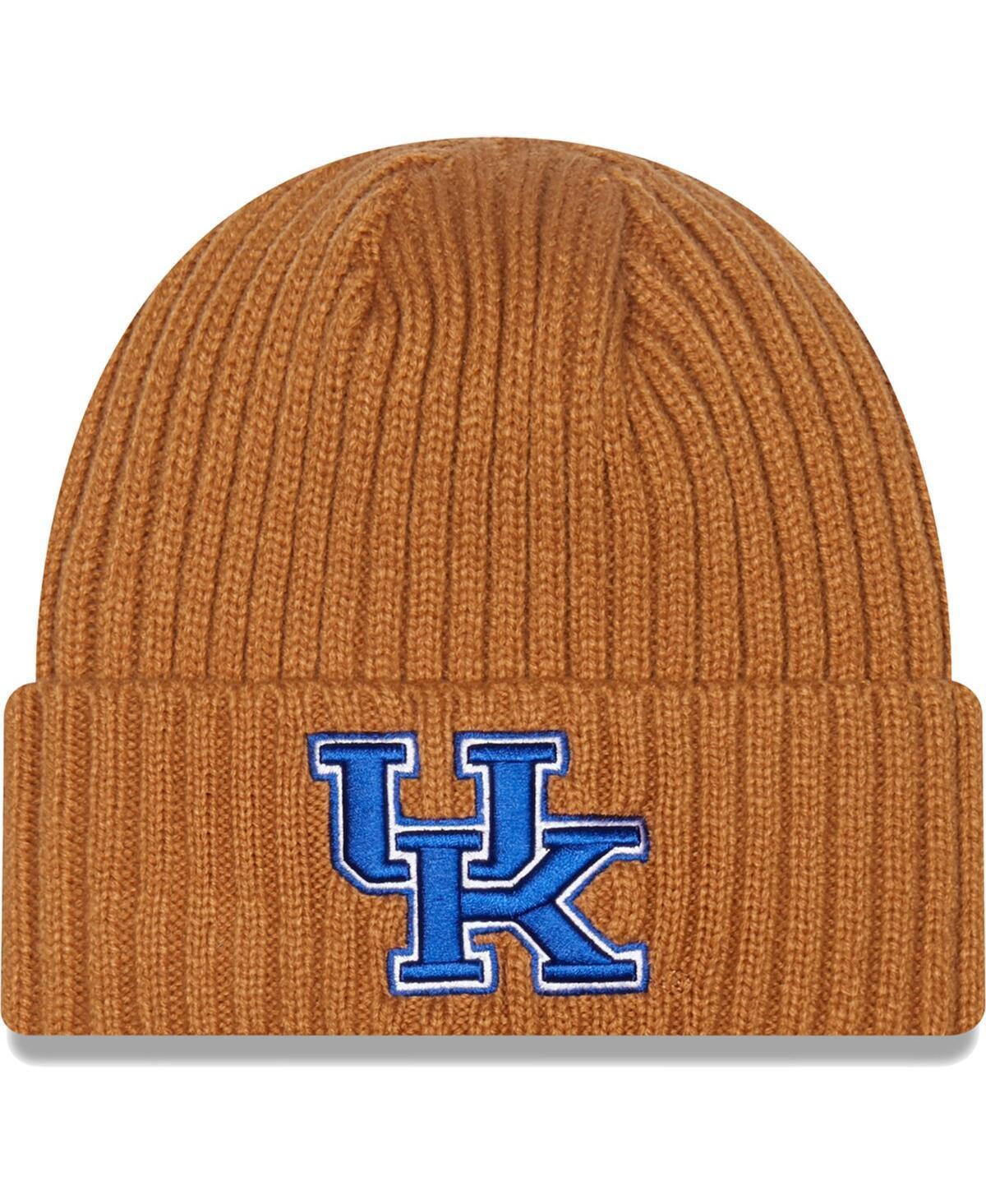 Mens New Era Light Brown Kentucky Wildcats Core Classic Cuffed Knit Hat Product Image