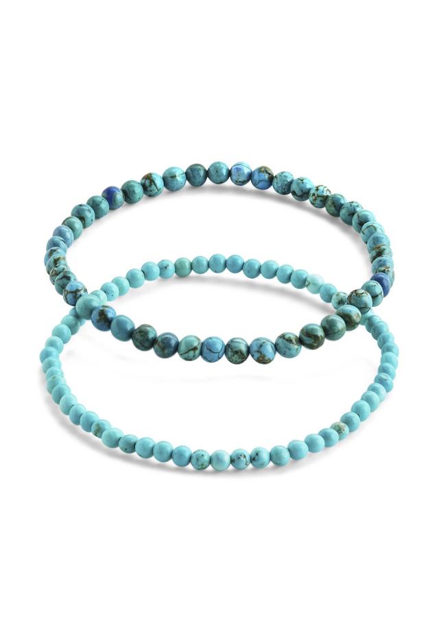 Turquoise Beaded Stretch Bracelet Set Product Image