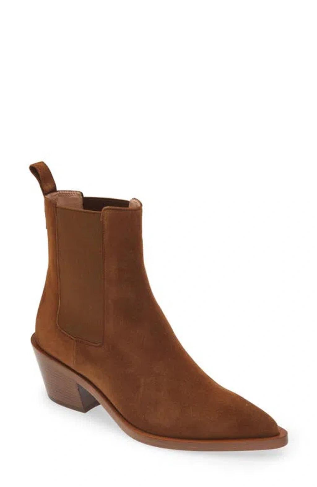 GIANVITO ROSSI Wylie Suede Ankle Boots In Brown product image