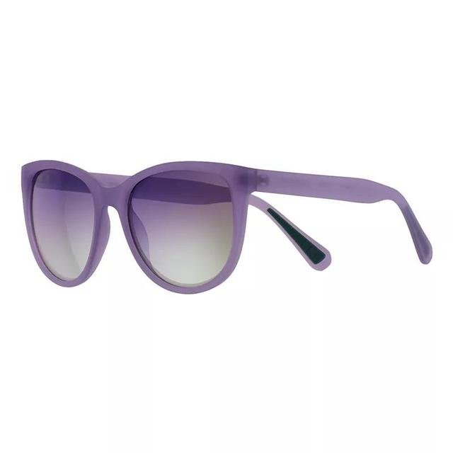 Womens Tek Gear 55mm Rounded Cat Eye Mirrored Sunglasses Purple Product Image