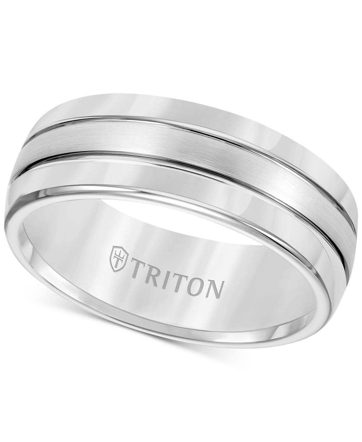 Triton Mens Tungsten Carbide Ring, Comfort Fit Wedding Band (8mm) Product Image