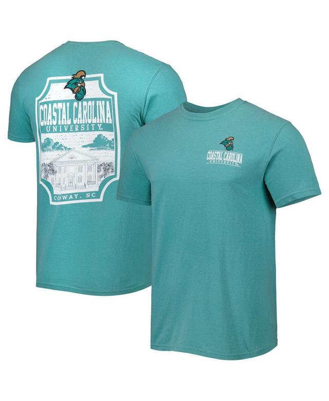 Mens Teal Coastal Carolina Chanticleers Logo Campus Icon T-shirt Product Image