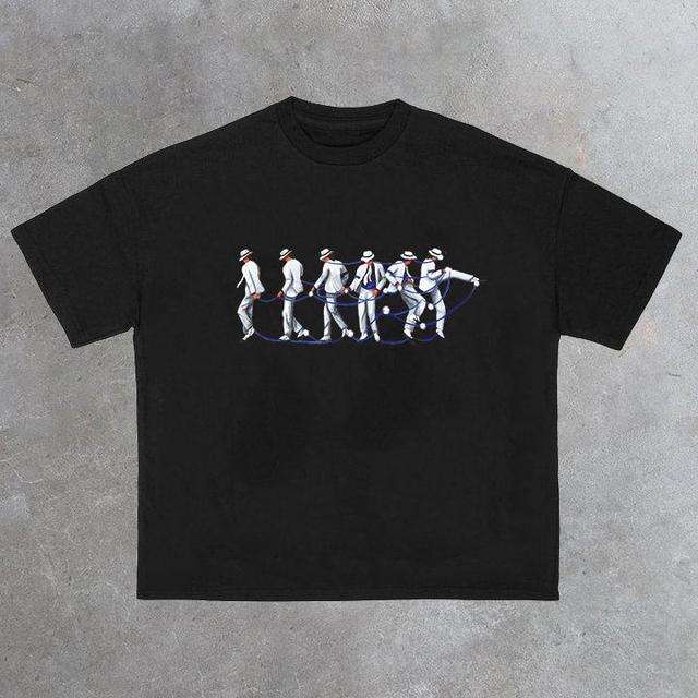 Vintage Miss Moonwalk The King Of Pop Graphic Cotton T-Shirt Product Image