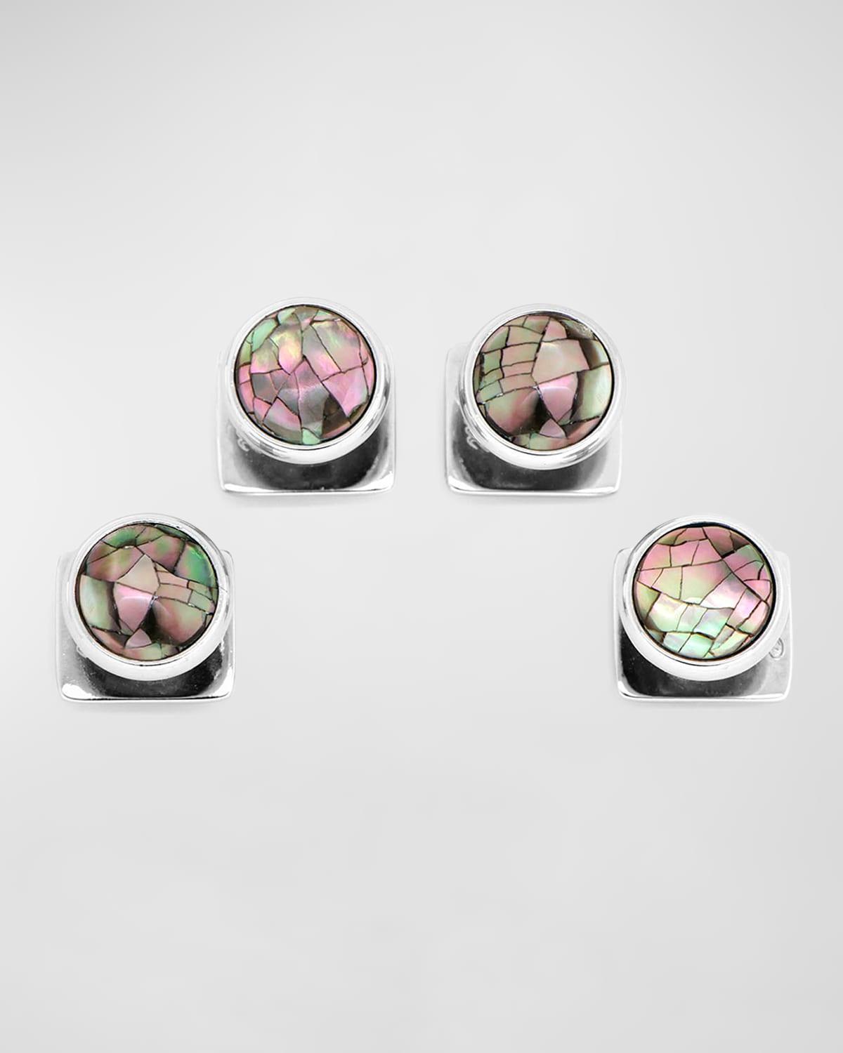 Mens Mosaic Smoke Mother-of-Pearl Shirt Studs Product Image