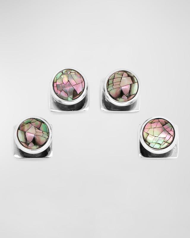 Mens Mosaic Smoke Mother-of-Pearl Shirt Studs Product Image