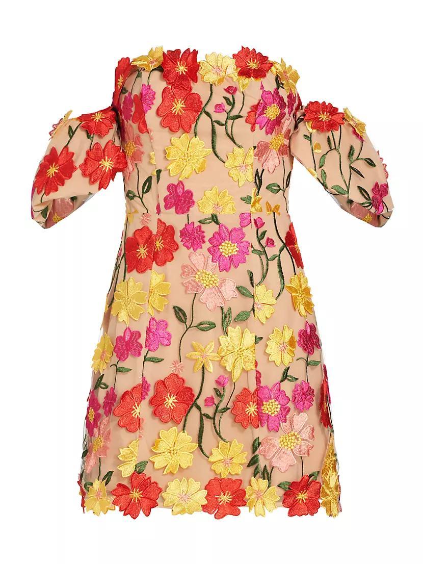 Stephanie Floral Embroidered Minidress Product Image