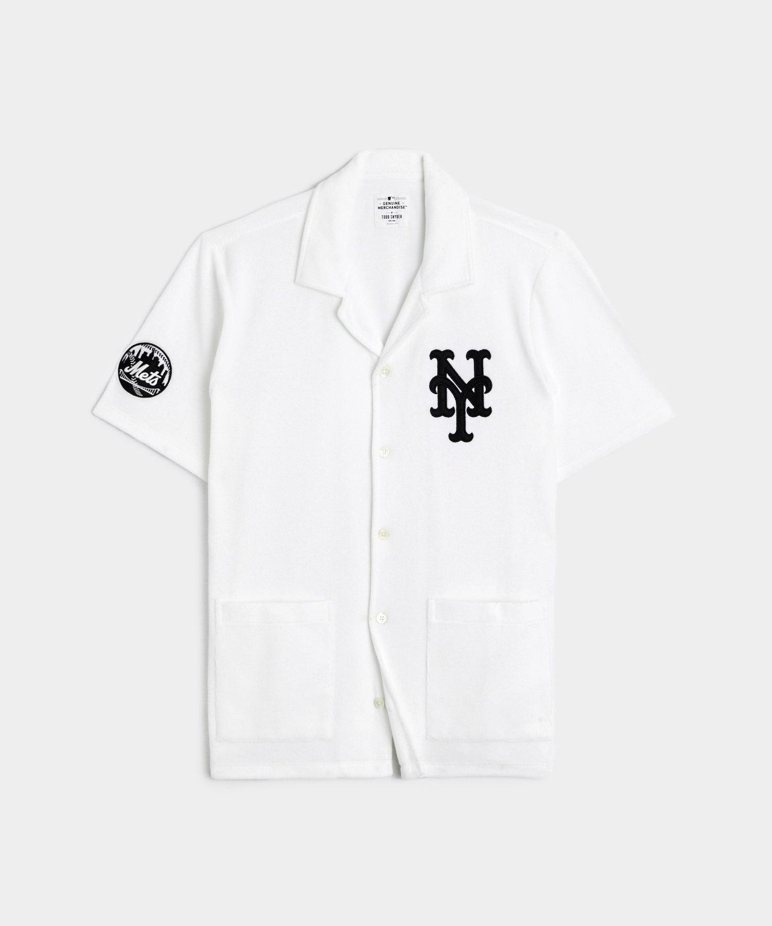 Todd Snyder X MLB Mets Terry Cloth Shirt in White Product Image