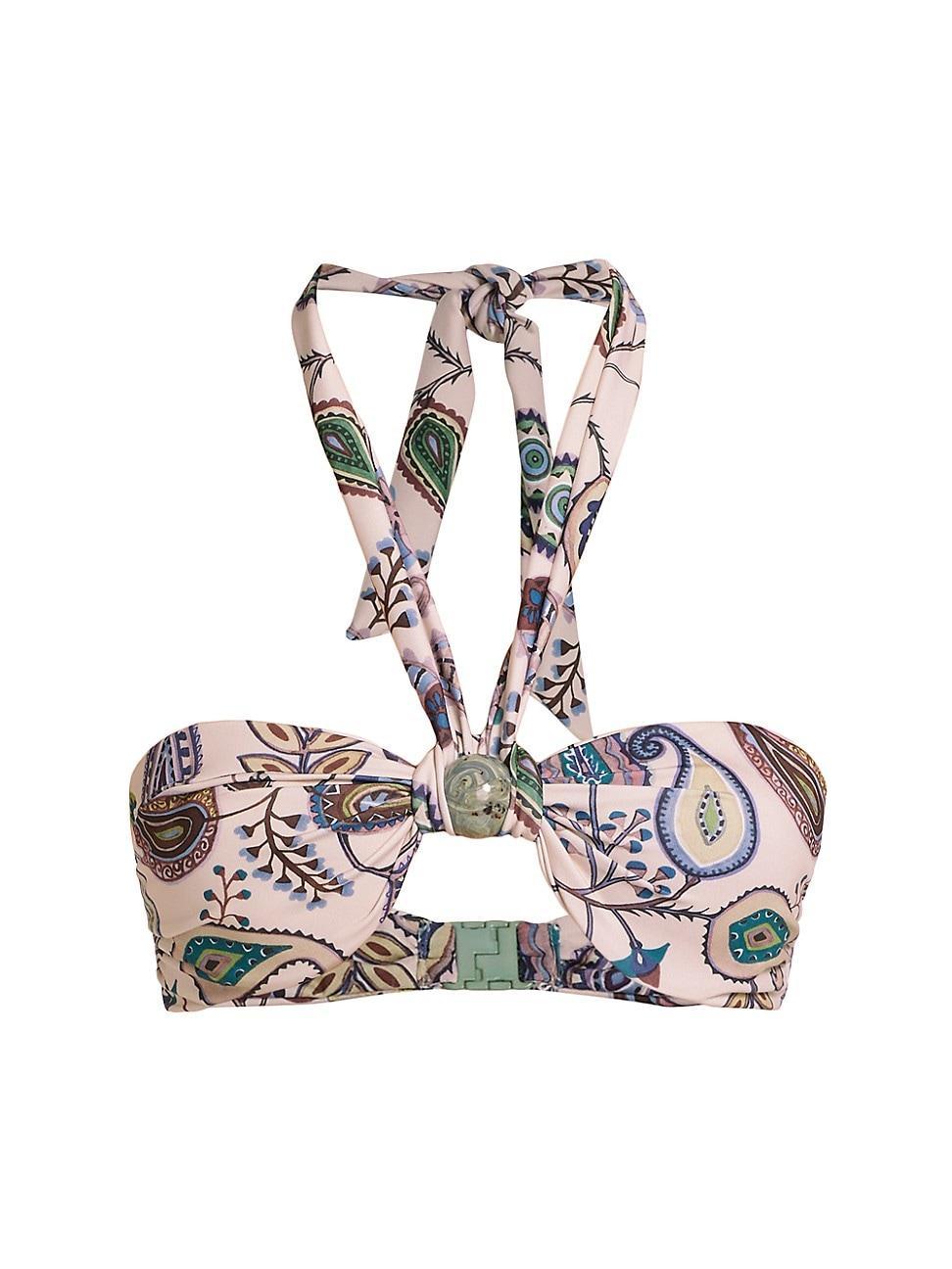 Womens Valderice Paisley Halter Bikini Top Product Image