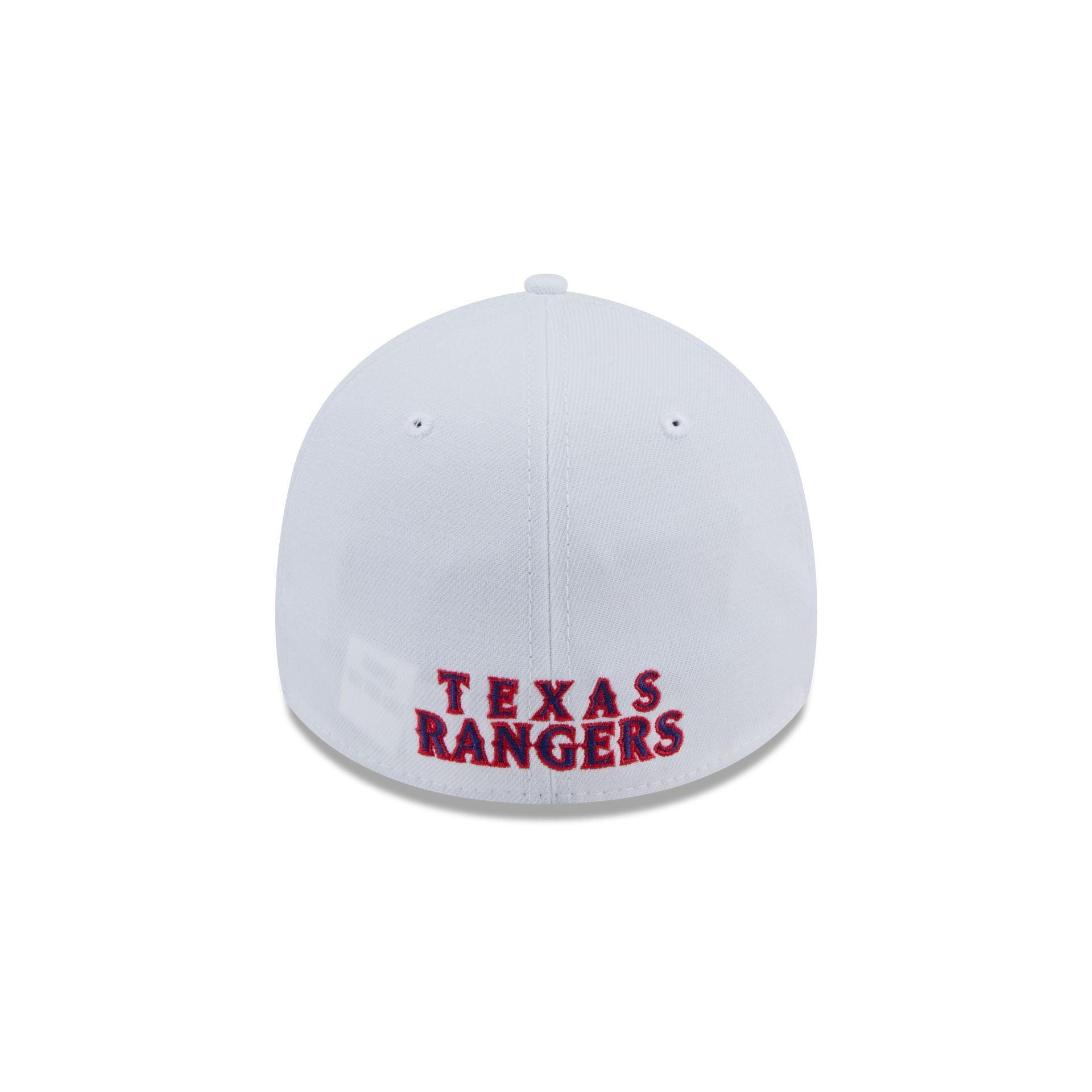 Texas Rangers Optic White 39THIRTY Stretch Fit Hat Male Product Image