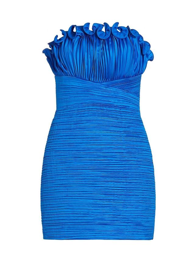 Womens Ashtyn Pleated Strapless Minidress Product Image