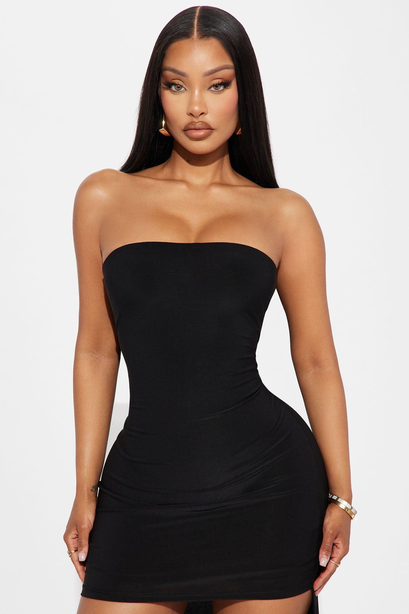 Beautiful Aura Strapless Mini Dress - Black Product Image