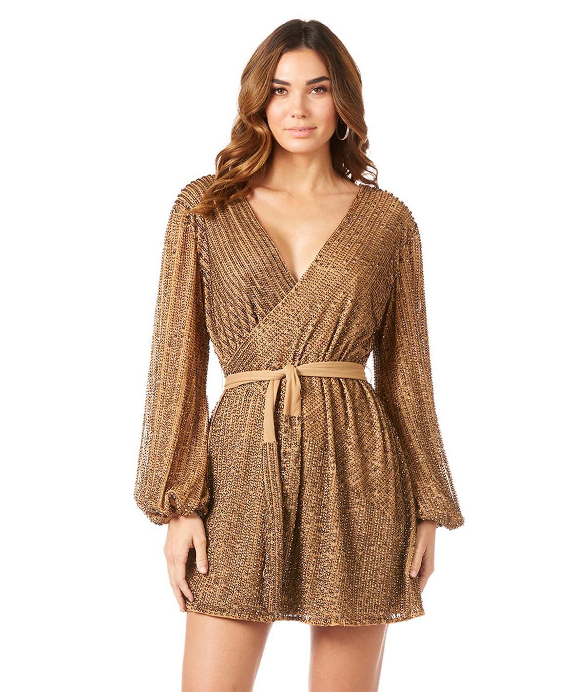 Womens Lara - Long Sleeve Cocktail Wrap Dress product image