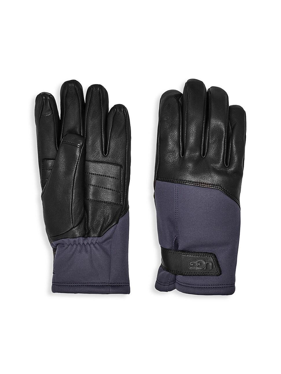 Mens Leather Wrist Wrap Gloves Product Image