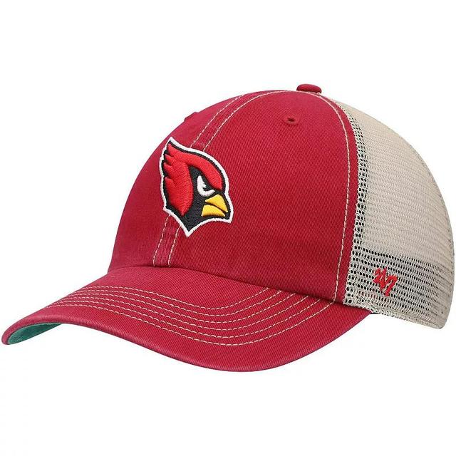 Mens 47 Cardinal/Natural Arizona Cardinals Trawler Trucker Clean Up Snapback Hat Product Image