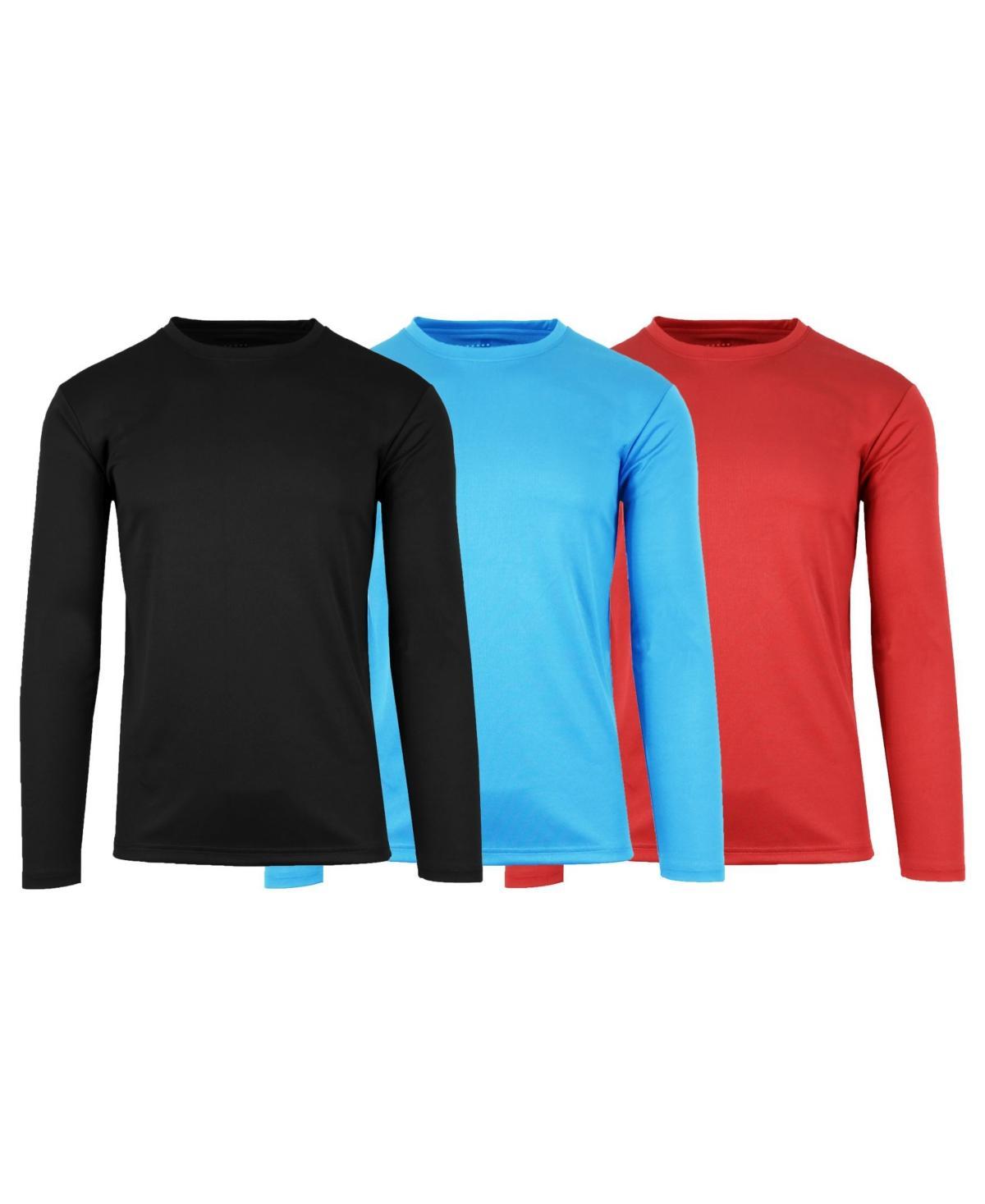 Galaxy By Harvic Mens Long Sleeve Moisture-Wicking Performance Tee, Pack of 3 Product Image