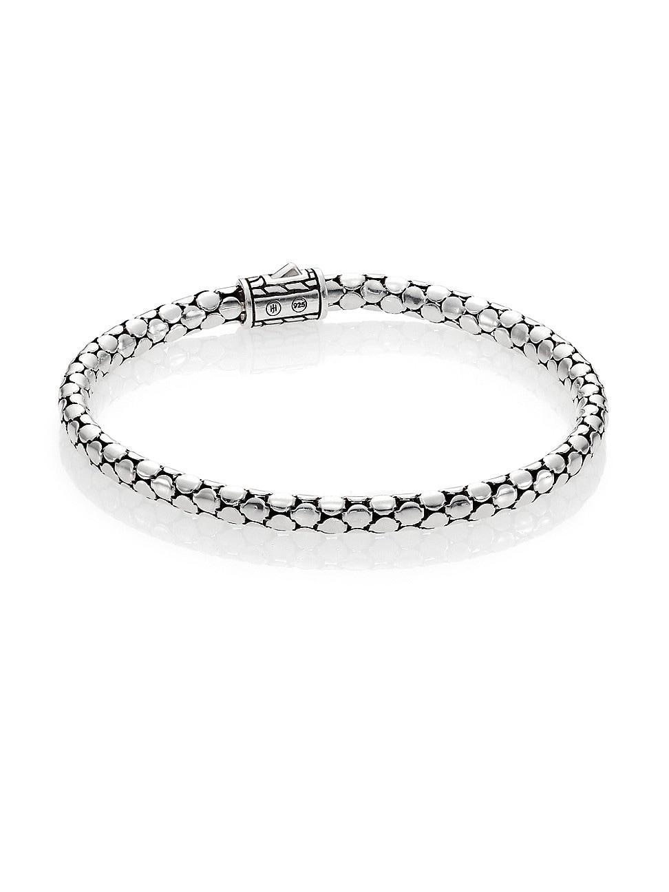 Womens Dot Sterling Silver Slim Bracelet Product Image