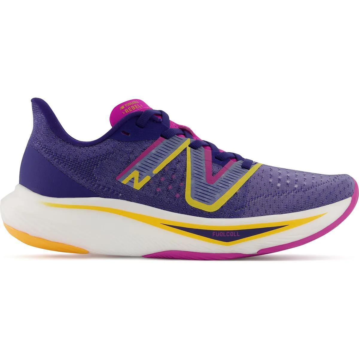 New Balance FuelCell Rebel v3 (White/Gold Metallic) Women's Shoes Product Image