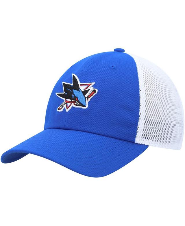 Mens adidas Blue San Jose Sharks Color Pop Trucker Adjustable Hat Product Image