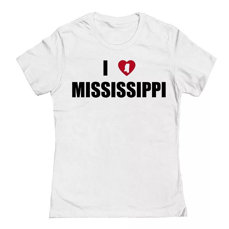 Juniors I Heart Mississippi Graphic Tee, Womens Product Image