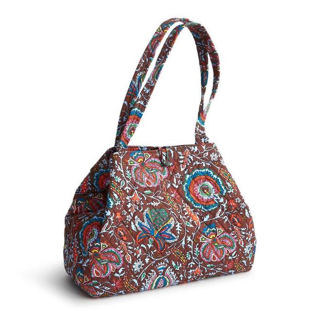 Vera Bradley Small Hathaway Tote Bag Women in Marrakesh Cinnamon Brown Product Image