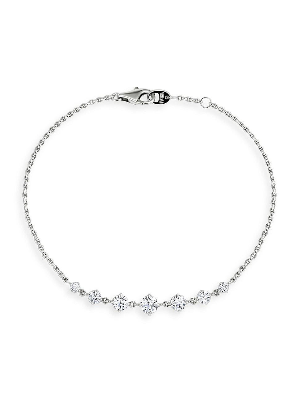 Womens Vrai X Brides Infinity Linked 14K Gold & Lab-Grown Diamond Tennis Bracelet - White Gold Product Image