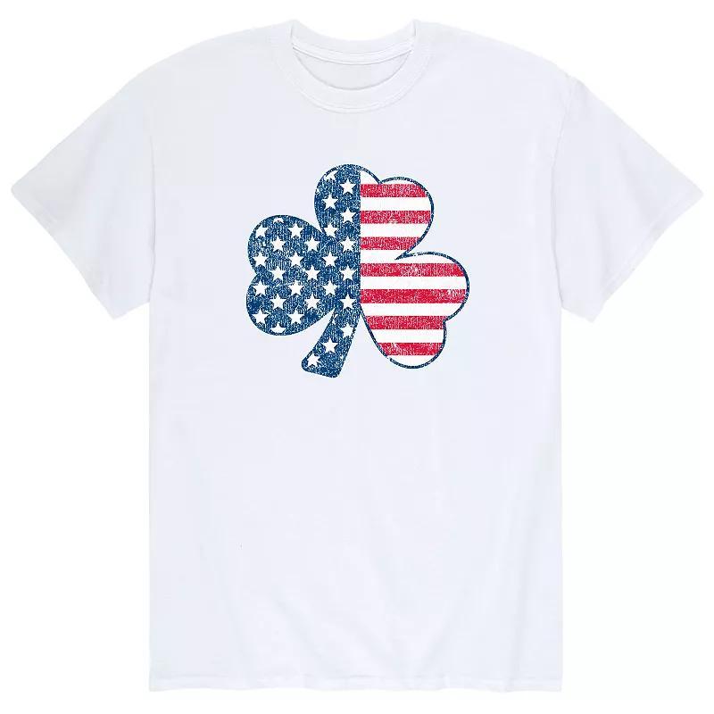 Mens American Flag Shamrock Tee Product Image