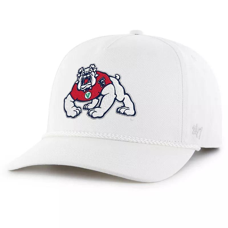 Mens 47 White Fresno State Bulldogs Rope Hitch Adjustable Hat Product Image