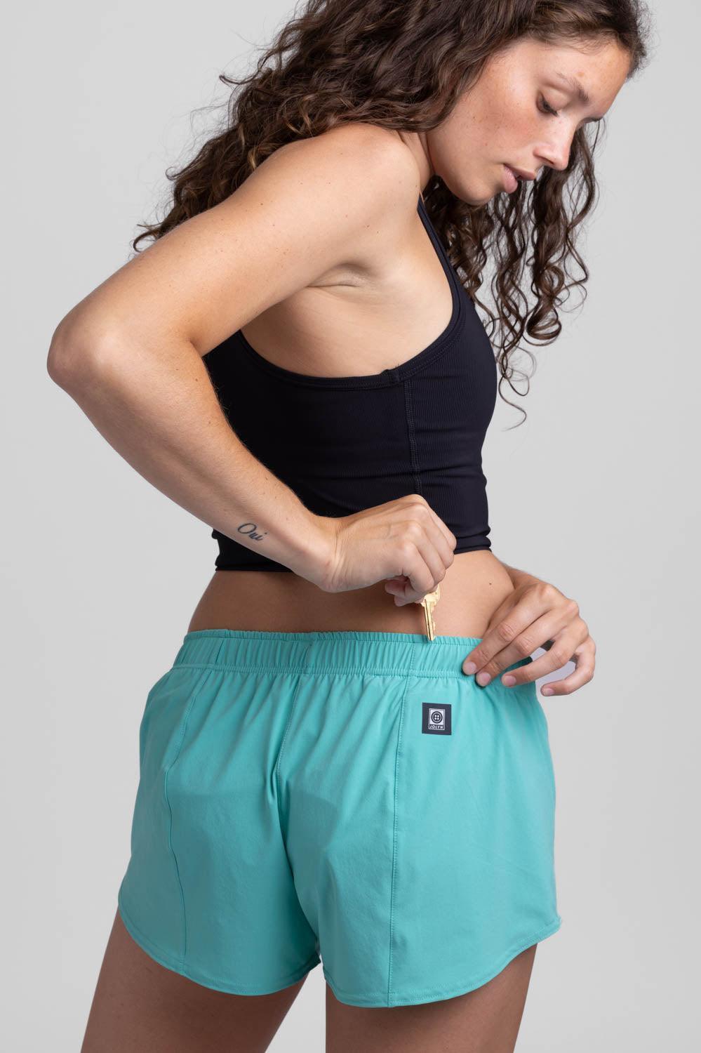 Bennie Run Short - Turquoise Female Product Image