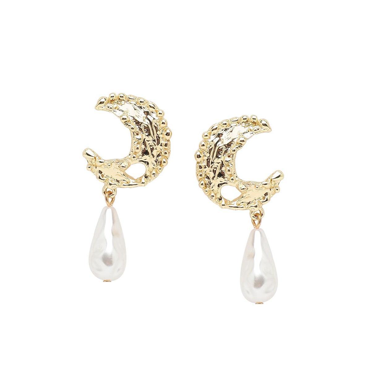 Sohi Womens Moon Drop Earrings Product Image