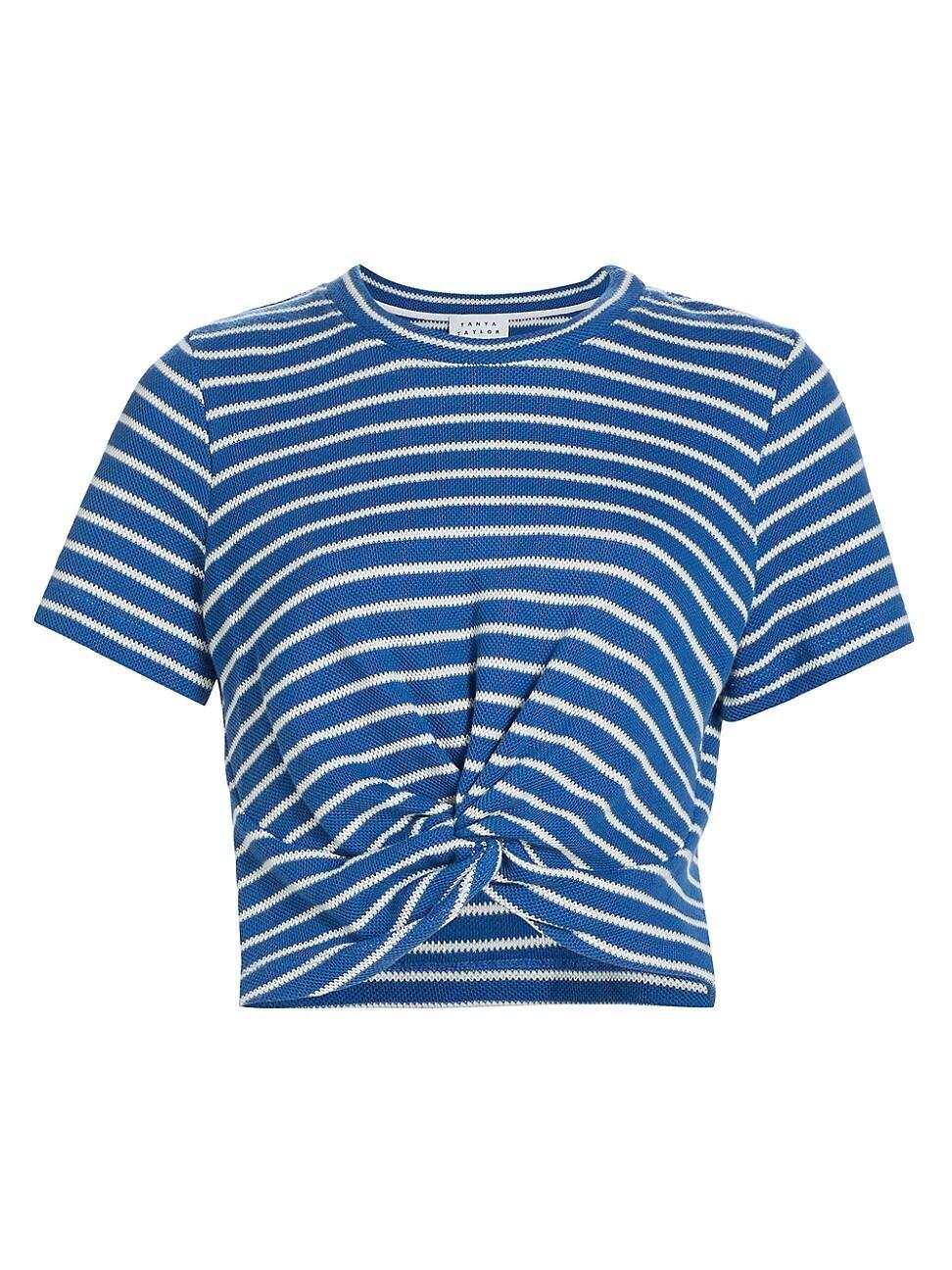 Womens Zola Striped Twist-Front Top Product Image