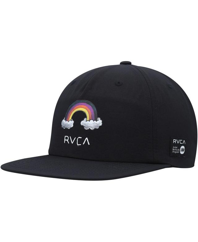 Mens Rvca Black Rainbow Connection Snapback Hat Product Image