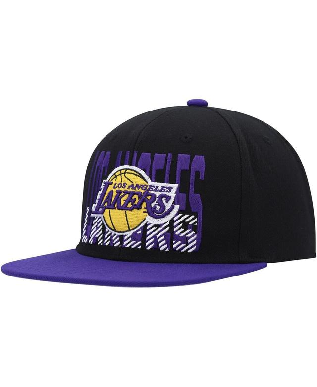 Mens Mitchell & Ness Black Los Angeles Lakers Soul Cross Check Snapback Hat Product Image